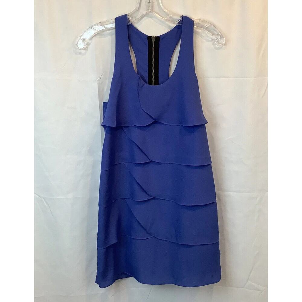 Lush Dress Women’s Small Periwinkle Blue Layered Ruffles‎ Sleeveless Summer
